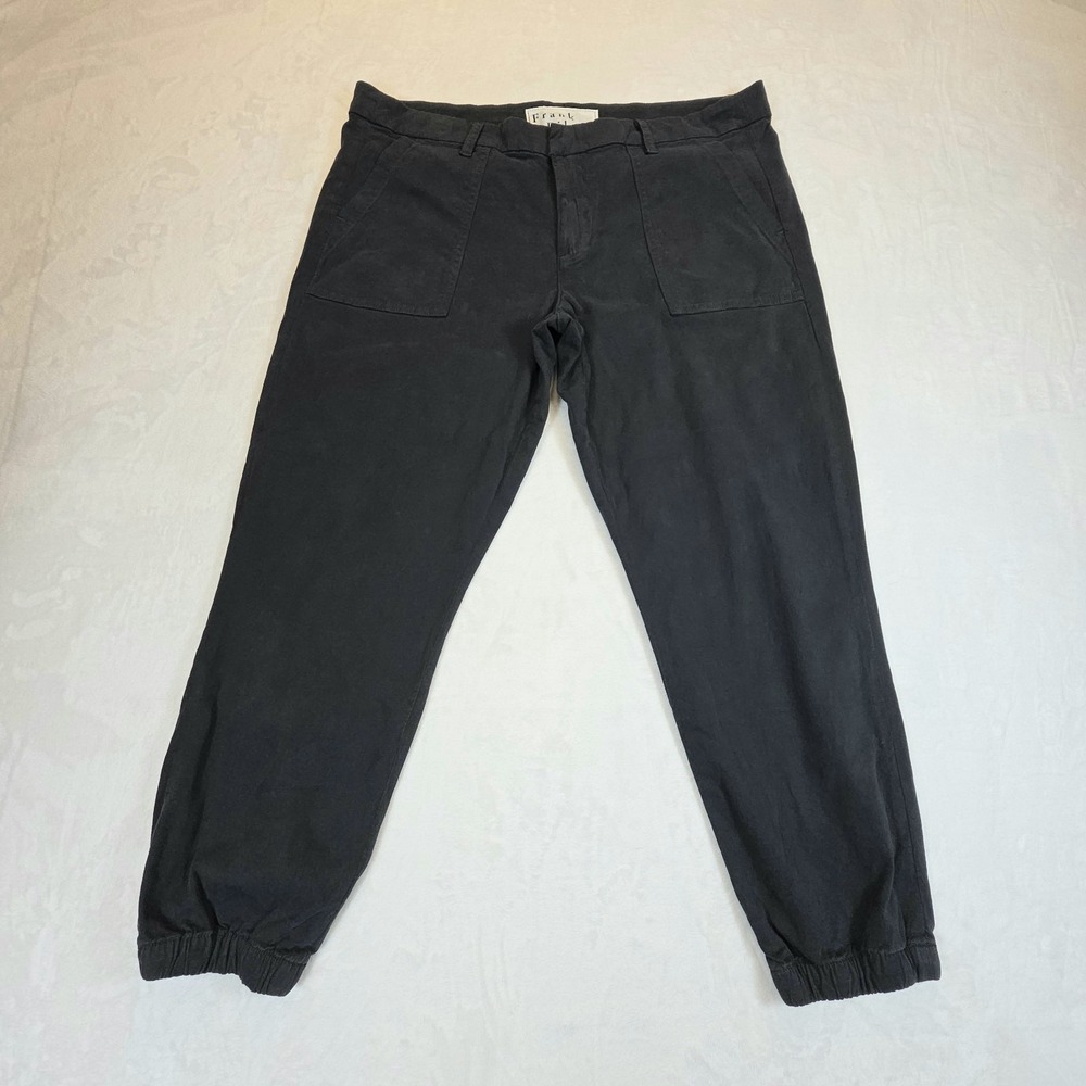 Frank & Eileen Foxrock Womens 12 Utility Jogger Pant in Washed Black Lagenlook